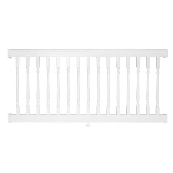 Weatherables Delray 3 ft. H x 6 ft. W Vinyl White Railing Kit with Colonial Spindles