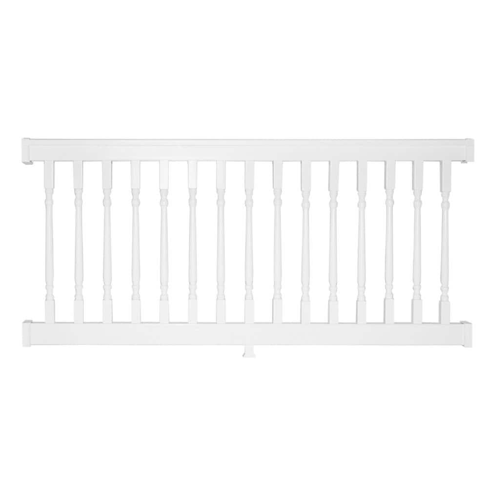 Weatherables Delray 3 ft. H x 8 ft. W Vinyl White Railing Kit with ...
