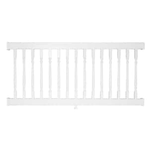 Delray 3 ft. H x 8 ft. W Vinyl White Railing Kit with Colonial Spindles