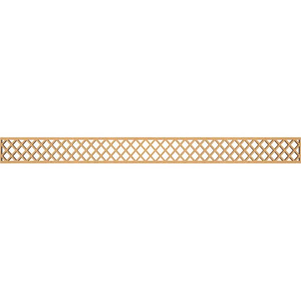Ekena Millwork Manchester Fretwork 0.375 in. D x 46.375 in. W x 4 in. L MDF Wood Panel Moulding