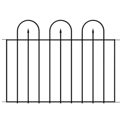 fence fencing westbrook steel panel garden hampton bay panels vigoro gate decorative homedepot ft metal border empire depot