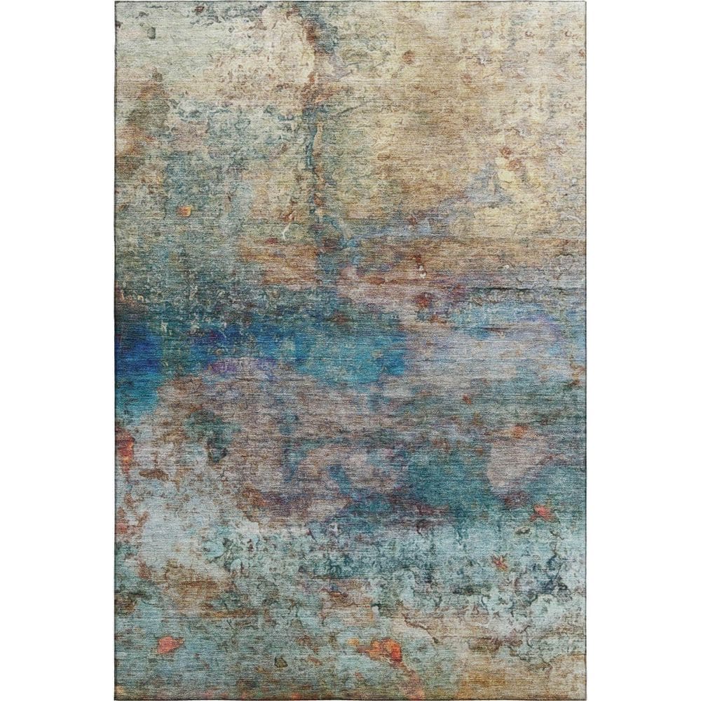 Mayfield Premium Machine Washable Abstract AMF2100 Teal 8 ft. x 10 ft. Area Rug price history on PriceWatchPro