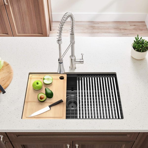 Lexo 30'' L Undermount Single Bowl Stainless Steel Kitchen Sink