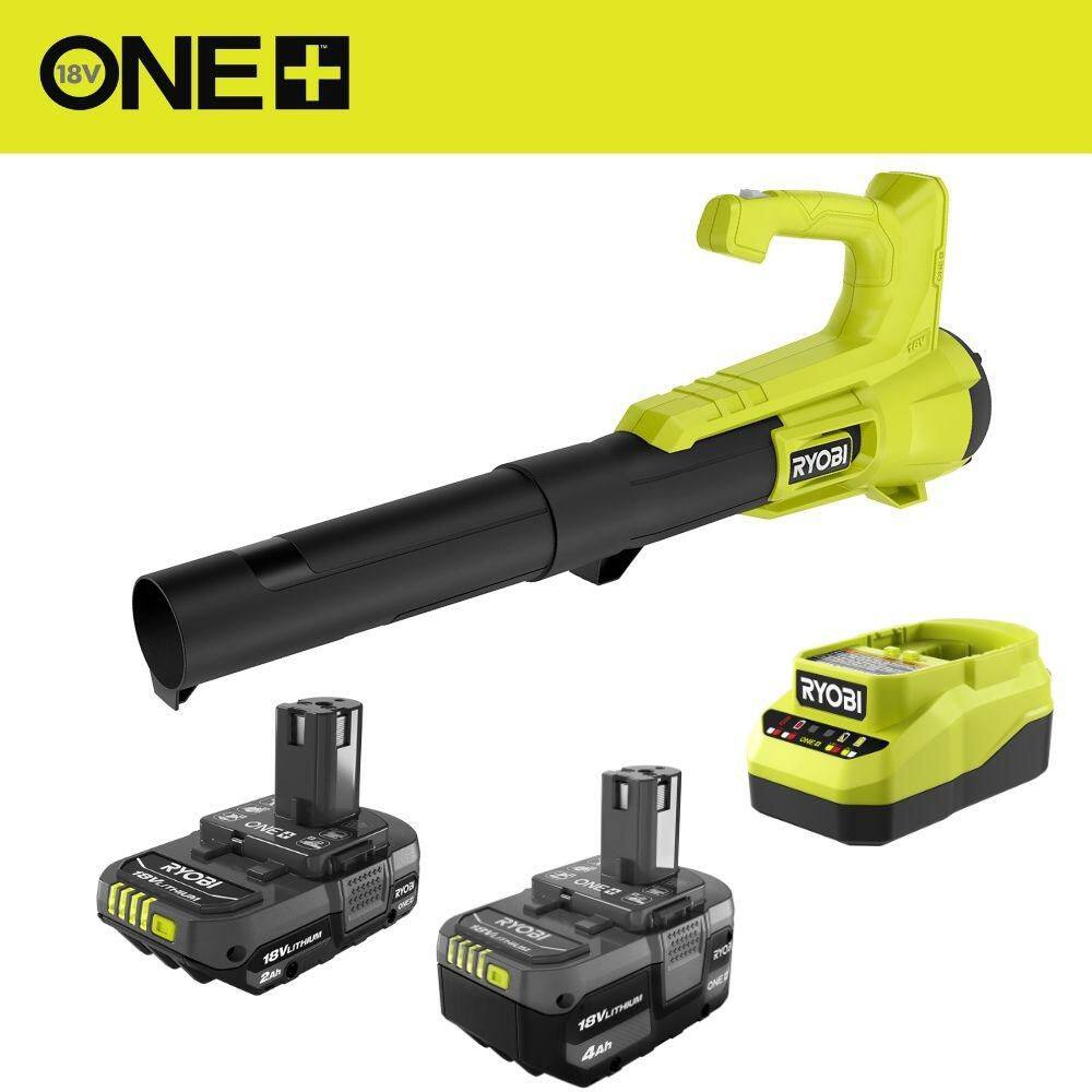 ONE+ 18V Lithium-Ion Starter Kit with 2.0 Ah Battery, 4.0 Ah Battery, Charger and FREE ONE+ 250 CFM Cordless Leaf Blower