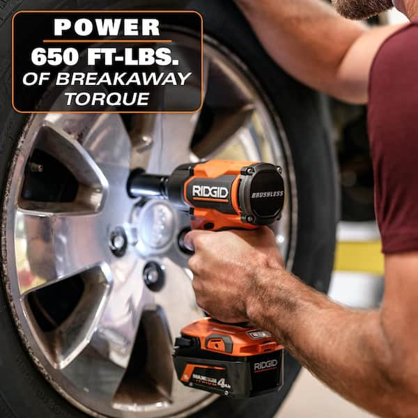 RIDGID 18V Brushless 4 Mode 1 2 in. Mid Torque Impact Wrench Kit