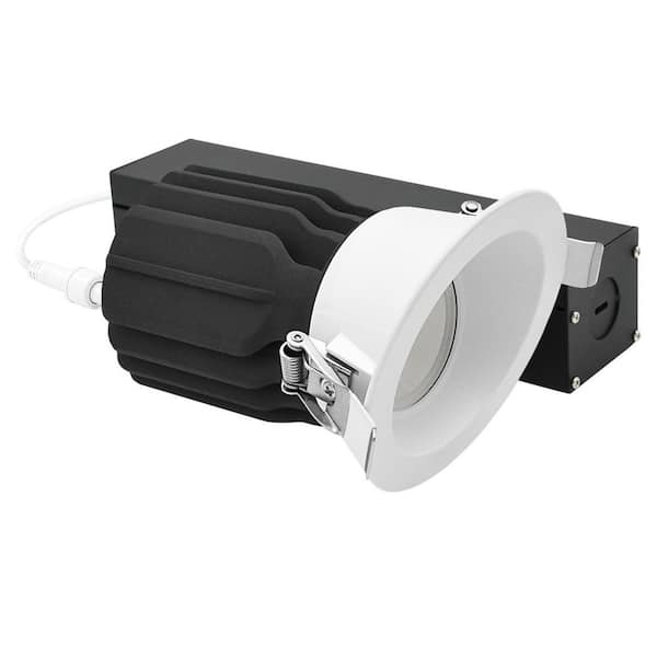 3 in. Integrated LED Regressed Recessed Light + Round White Wall Washer Trim 5CCT 15/20W 1450/2100LM Dimmable 60° Beam