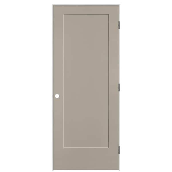 Masonite 32 in. x 80 in. 1-Panel Lincoln Park Left-Hand Solid Core Smoked Tan Molded Composite Single Prehung Interior Door