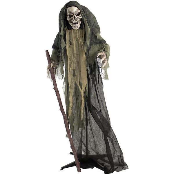 Haunted Hill Farm 69 in. Touch Activated Animatronic Reaper