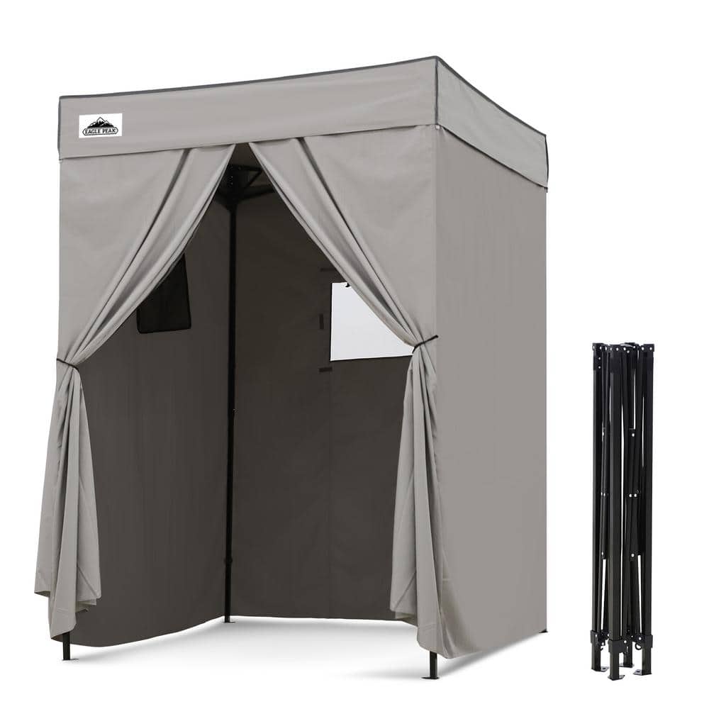Gray 5x5 Portable Pop-Up Privacy Canopy Tent