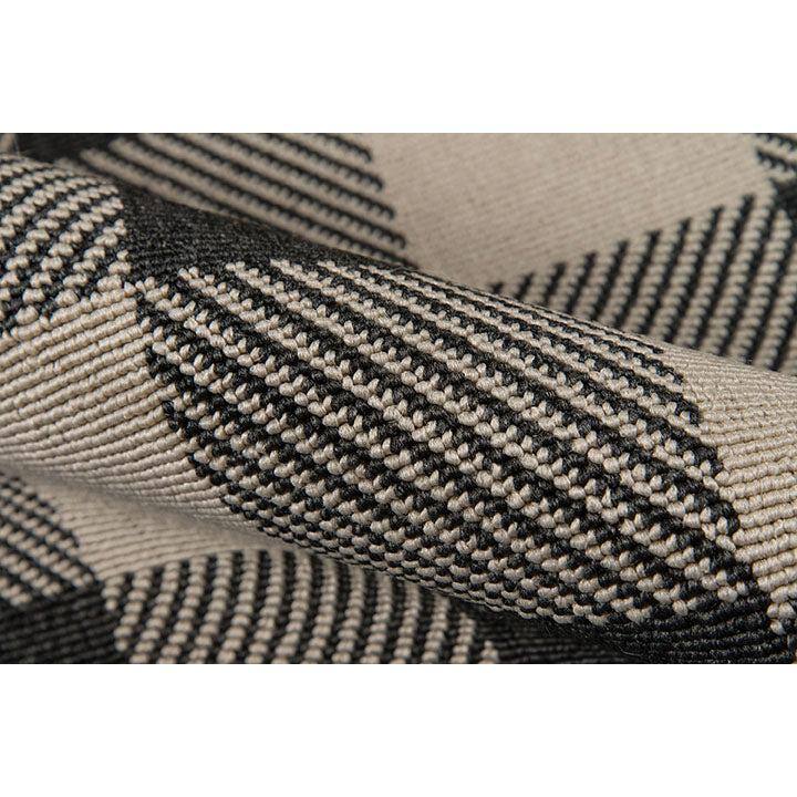 Charcoal Plaid Synthetic Indoor/Outdoor Rug 5'3" x 7'6"