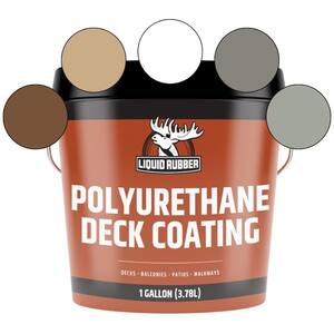 LIQUID RUBBER Polyurethane Deck Coating 4 Gal. 10x Stronger than Paint ...