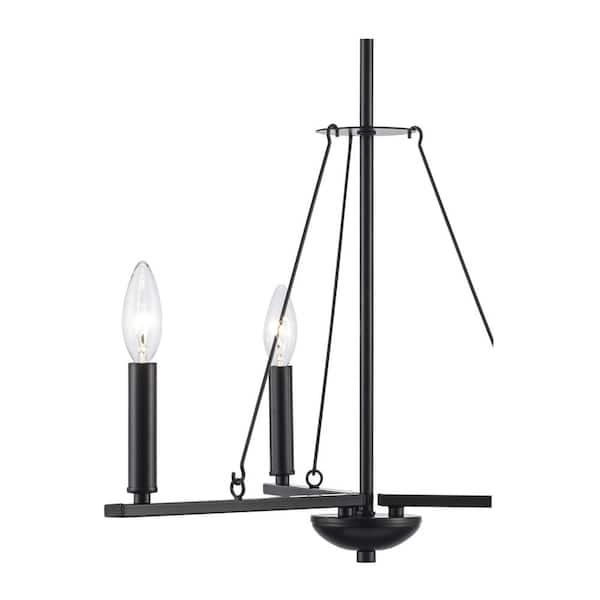 LOF ルミナリー リンデン Bel Air Lighting Linden 3-Light Black Candle Chandelier 11643 BK