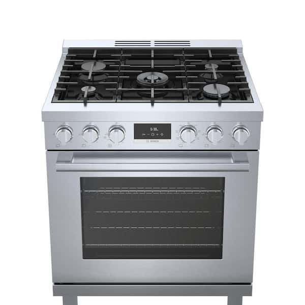 Bosch 800 Series 30 in. 3.9 cu. ft. Industrial Style Dual Fuel