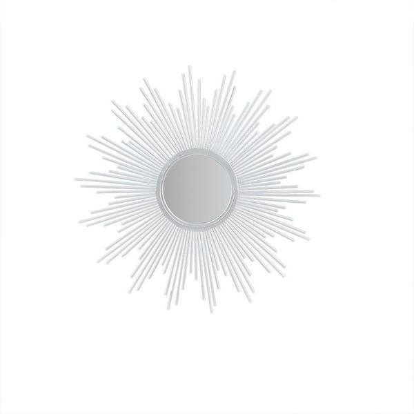 Vsmile 29.5 in. W x 29.5 in. H Silver Metal Frame Sunburst