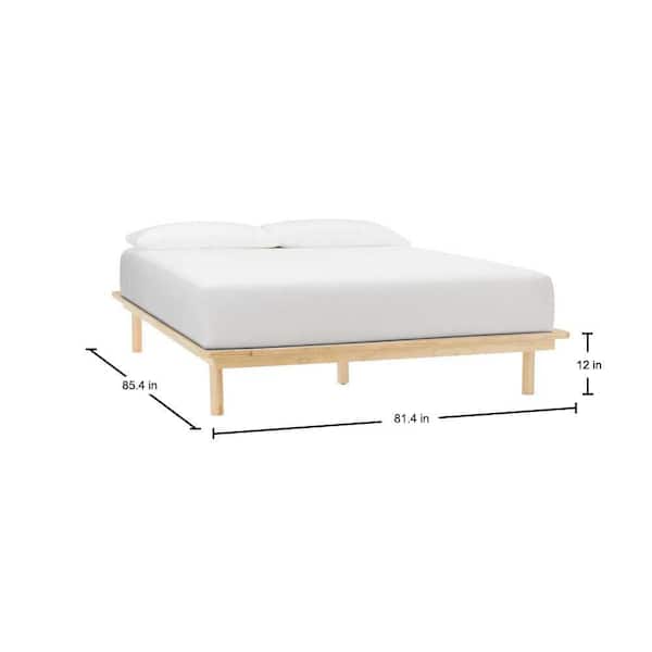 Classic Brands Liberty Wood Platform Bed Frame, Maple with Natural Finish,  King