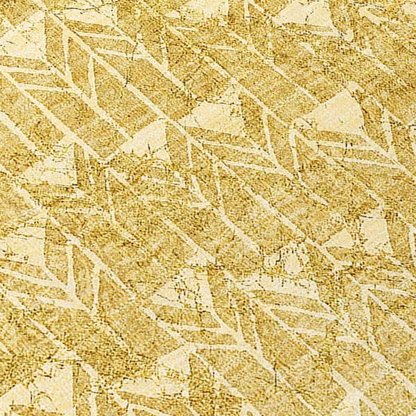 Gold 3 ft. x 5 ft. Geometric Indoor / Outdoor Area Rug