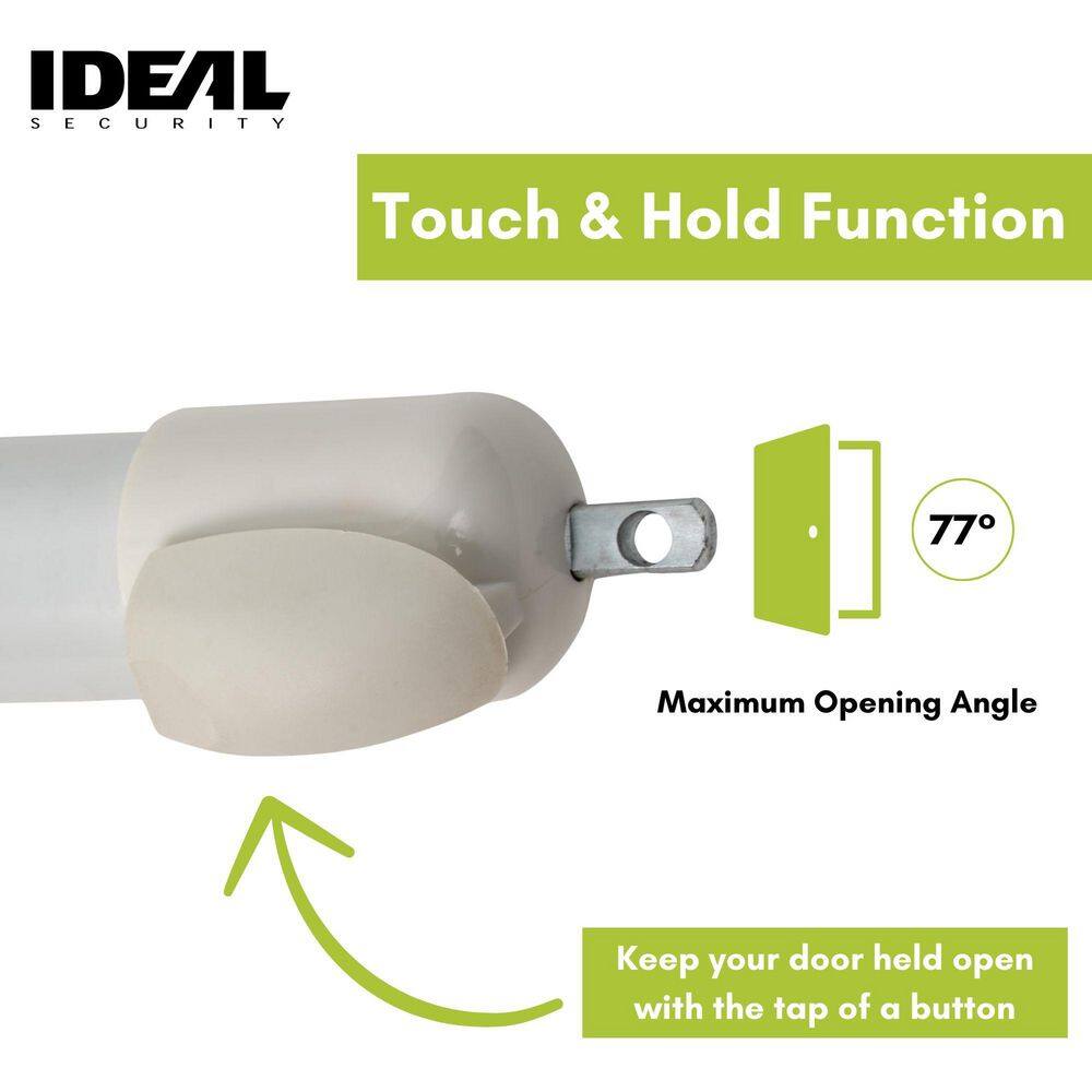 Universal White Pneumatic Storm Door Closer with Adjustable Speed