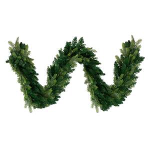9 ft. x 10 in. Pre-lit LED Woodcrest Pine Artificial Christmas Garland with Clear Lights