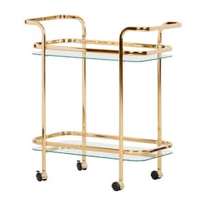 Maliza Bar Cart, Gold