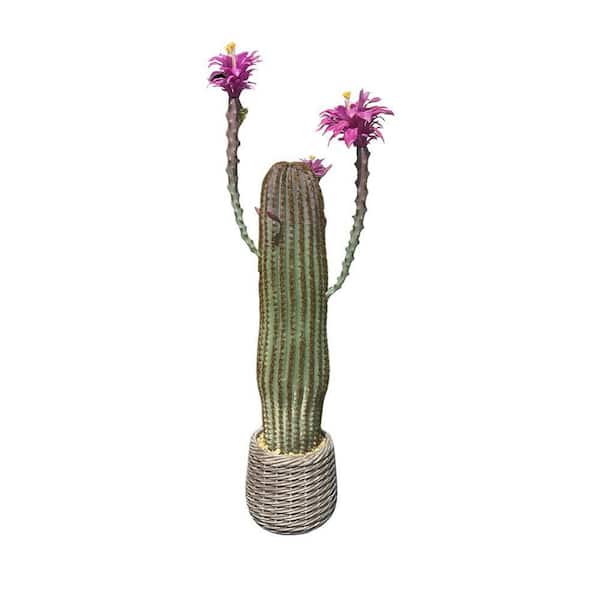 Unbranded 3.6 FT Artificial Cactus Tree In Pot, 43" Desert Cacti Potted Plant, Realistic Texture Potted Tall Cactus Home Office