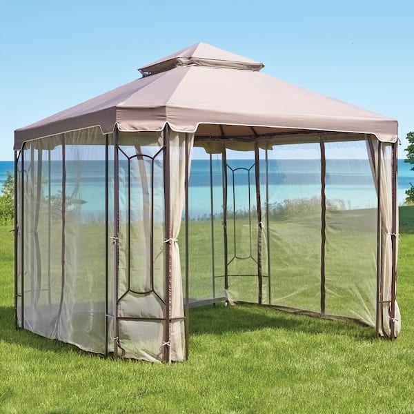 Hampton Bay Replacement Netting Outdoor Patio for 10 ft. x 10 ft. Cottleville Gazebo