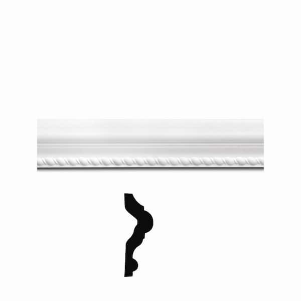 Focal Point 1-1/8 in. x 3-1/2 in. x 96 in. Primed Polyurethane Rope Chair Rail Moulding