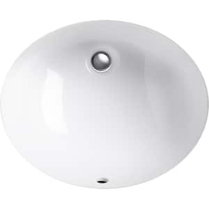 Caxton 17 in. Oval Vitreous China Undermount Bathroom Sink in White