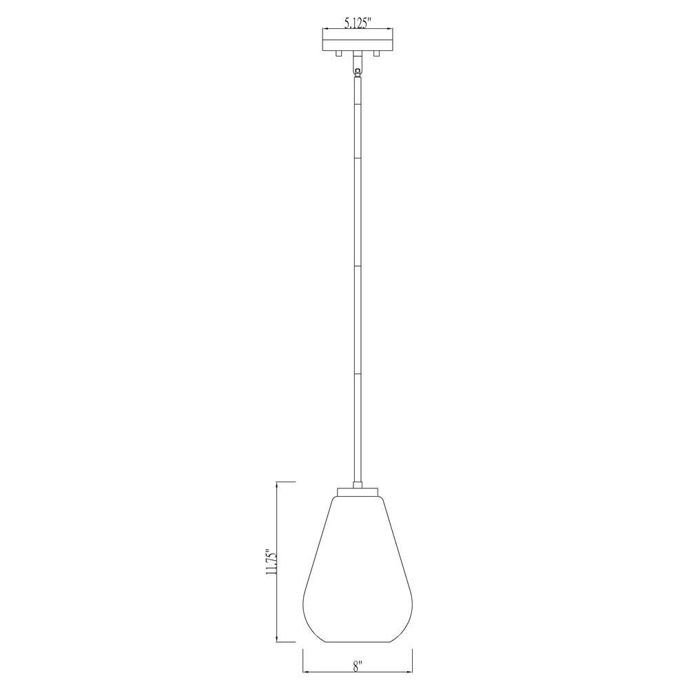 Ayra Matte Black and Nickel Glass Pendant Light