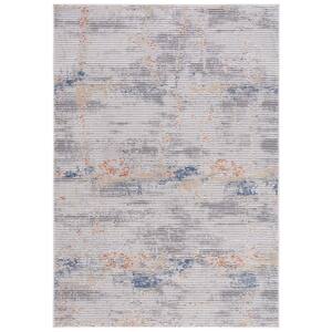 Eternal Gray/Gold 5 ft. x 8 ft. Abstract Striped Area Rug