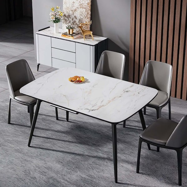 White Marble Vinyl Peel & Stick Wallpaper Roll Self Adhesive Glossy Contact Paper for Countertop (Covers 30.78 sq. ft. )