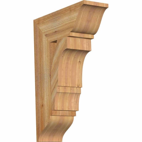 Ekena Millwork 6 in. x 26 in. x 18 in. Western Red Cedar Balboa Traditional Rough Sawn Bracket