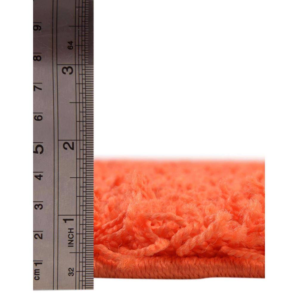 Lavish Tiger Orange Solid Shag 5'x8' Easy-Care Rug