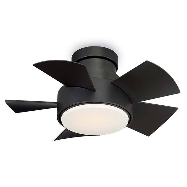 Modern Forms Vox 26 in. LED Indoor/Outdoor Bronze 5-Blade Smart Flush Mount Ceiling Fan with 3000K Light Kit and Remote Control