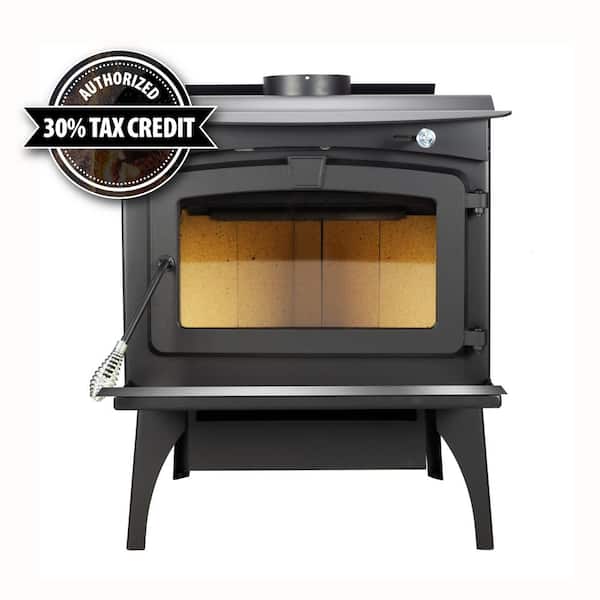 Pleasant Hearth 2,500 sq. ft. Wood Burning Stove with Stainless Steel Ash Lip and Blower