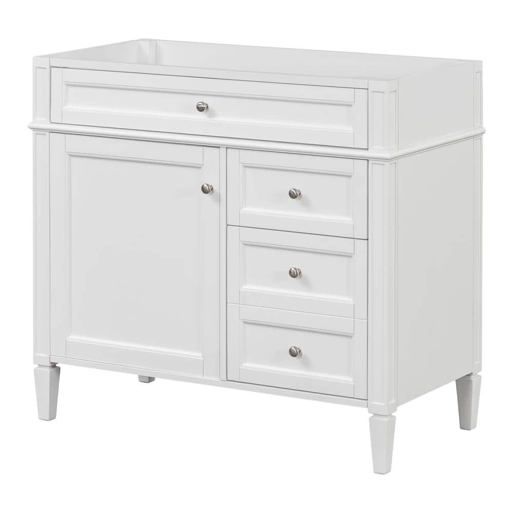 35.7 in. W x 17.9 in. D x 33 in. H Bath Vanity Cabinet without Top in White price history on PriceWatchPro