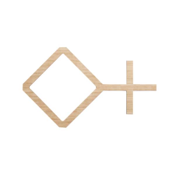 Ekena Millwork 12-1/4 in. x 7-3/8 in. x 1/4 in. Alder Extra Small Cameron Decorative Fretwork Wood Wall Panels (50-Pack)