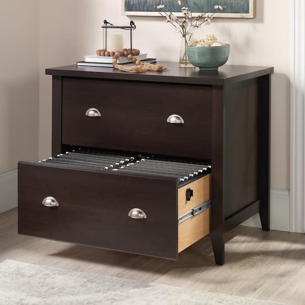 Sauder Select Engineered Wood Storage Cabinet in Cinnamon Cherry