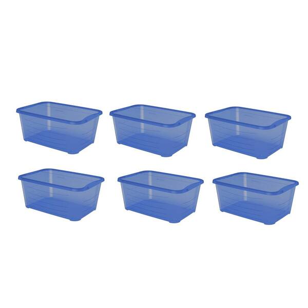 5 Qt. Plastic Storage Bin with Lid in Clear (20-Pack)