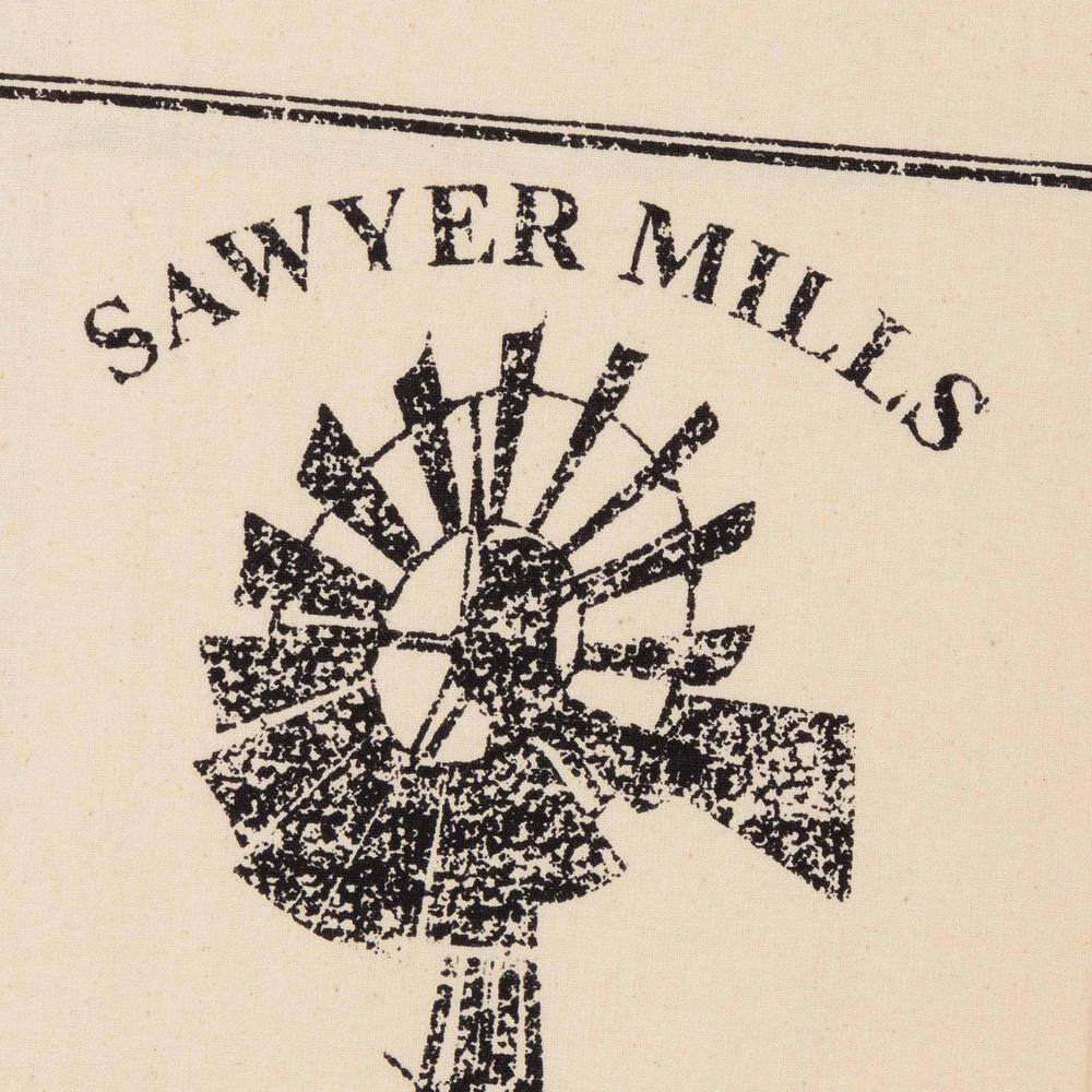 Sawyer Mill Charcoal Windmill Cotton Muslin Tea Towel 19x28