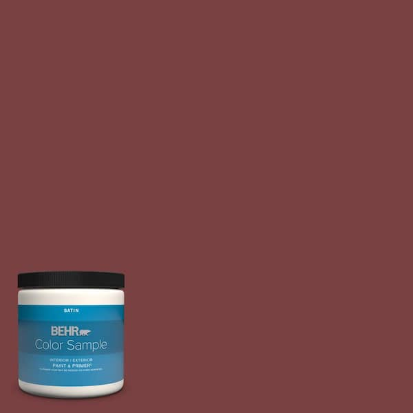 Behr Premium Plus 8 Oz Pmd 43 Velvety Merlot Satin Enamel Interior Exterior Paint Primer Color Sample The Home Depot