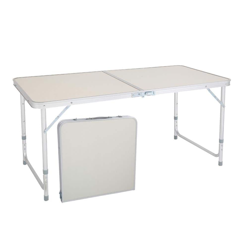 Karl home 28 in. H Rectangle Plastic Folding Portable Outdoor Picnic Table  457603070556 - The Home Depot