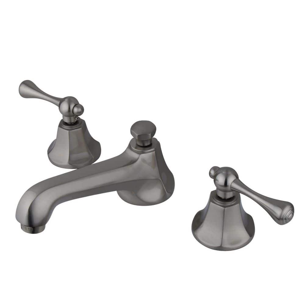 Kingston Brass Metropolitan 8 In Widespread 2 Handle Bathroom Faucets   Brushed Nickel Kingston Brass Widespread Bathroom Faucets Hks4468bl 64 1000 