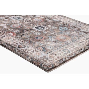 Pandora Collection Cassandra Brown 5 ft. x 7 ft. Traditional Area Rug
