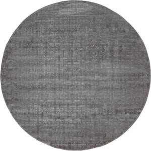 Uptown Collection Park Avenue Gray 8' 0 x 8' 0 Round Rug