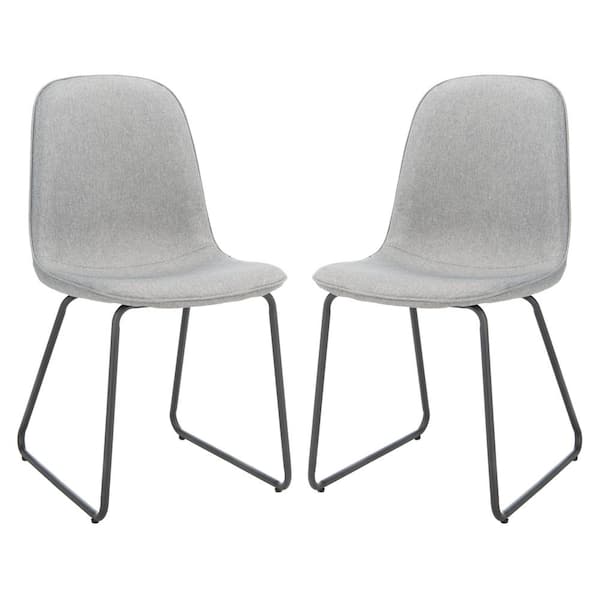SAFAVIEH Makalu Gray/Black 17.32 in. Wood Dining Chair (Set of 2)