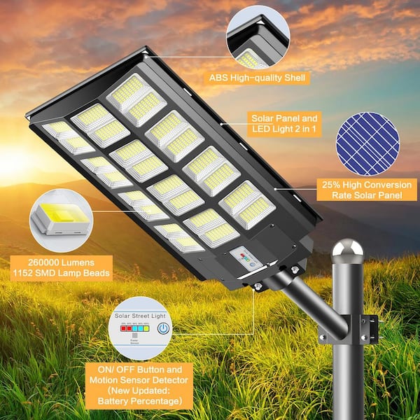 Set of 2 SMD LED Solar Powered Motion Sensor Light 22 LED 150 Lumens 60 80 Black