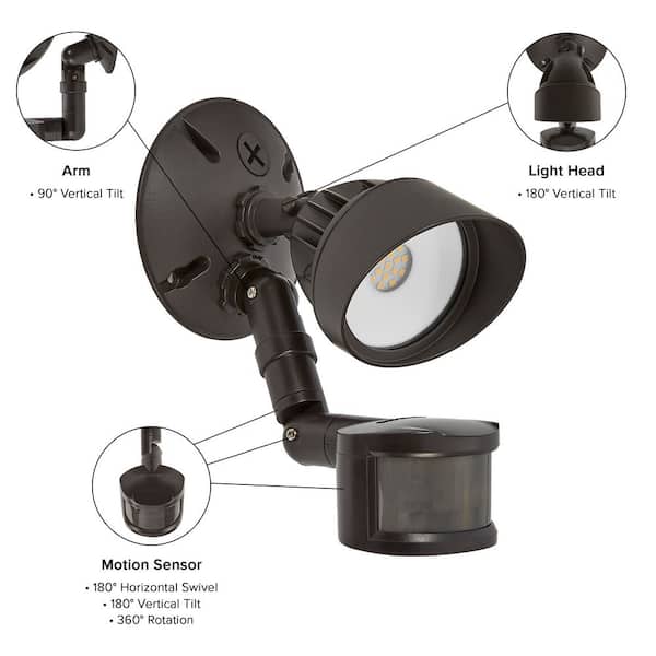 Maxxima 13-Watts 800 lumen Brown Outdoor Integrated LED Exterior