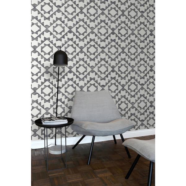 Esta Home Fantine Black Geometric Wallpaper