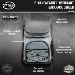 11 in. 16-Can Weather Resistant Backpack Cooler Bag
