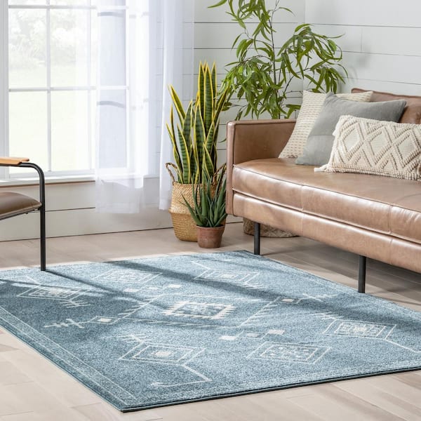 Sydney Azra Tribal Medallion Dark Blue 7 ft. 10 in. x 10 ft. 6 in. Area Rug